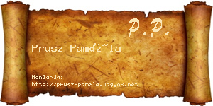 Prusz Paméla névjegykártya